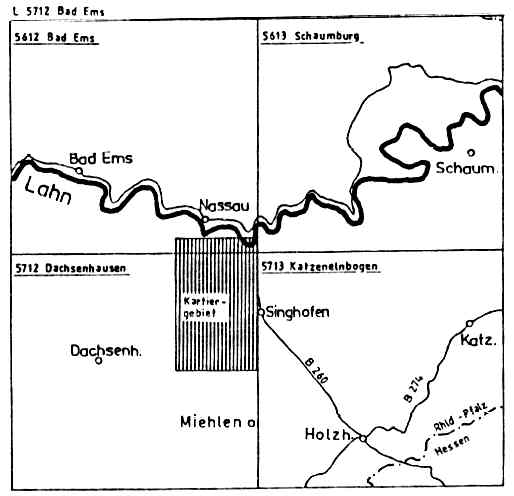 Lage des Kartiegebiets